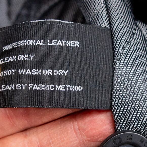 Men's Large Jacket U.S. POLO ASSOC Black Genuine Leather Overcoat Dress Coat - Picture 6 of 7